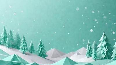 The primary subject of the image is a snowy landscape featuring a group of trees. The setting is a wintery environment with snow covering the ground and trees. The visual style of the image is a combination of digital art and illustration, creating a realistic and captivating scene. The dominant colors in the image are white and blue, giving the scene a serene and peaceful atmosphere.